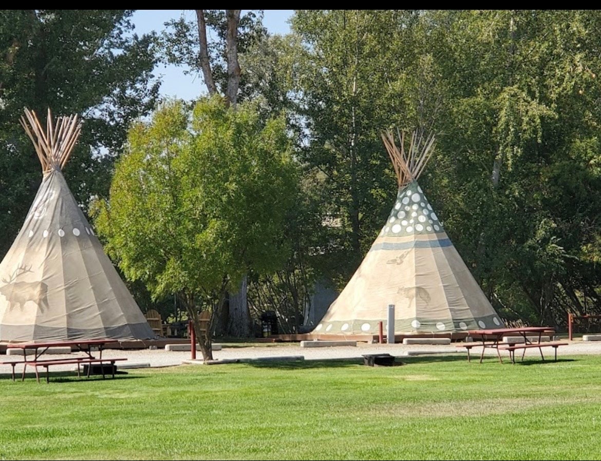 Glamping tipi accommodations